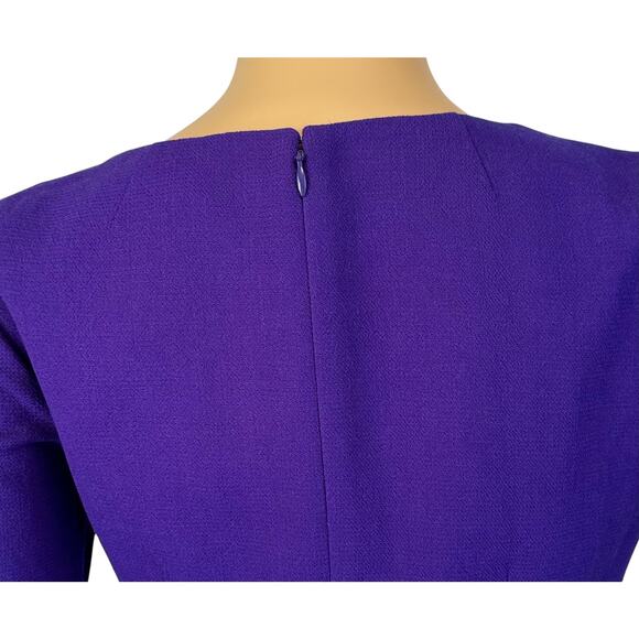 2/$30 J. Crew Pure Wool Crepe V-Neck Dress Purple Fresh Violet 97450 Size 00 - Picture 7 of 13